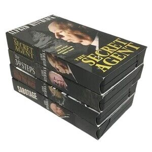 Alfred Hitchcock VHS Sabotage The Man Knew Too Much 39 Steps Secret Agent Lot 4